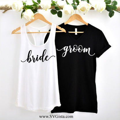 Bride And Groom SVG Saying