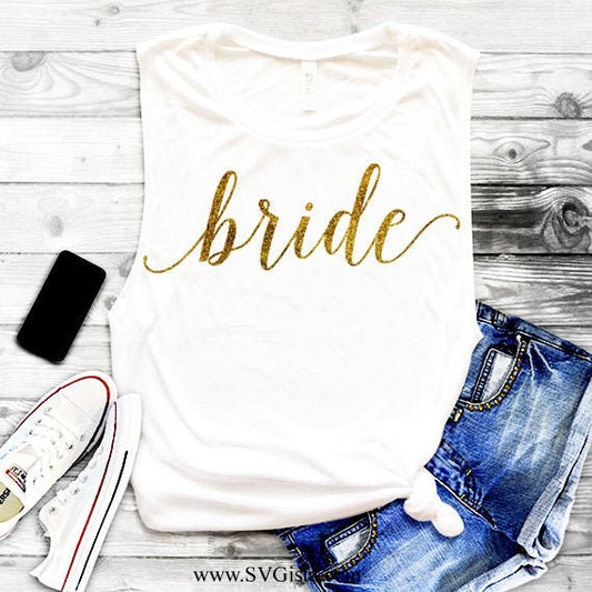 Bride Glitter SVG Saying