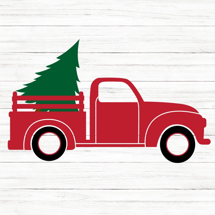 Christmas Truck SVG Clipart