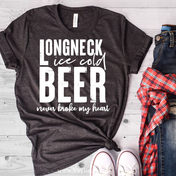 Longneck Iced Cold Beer SVG Saying
