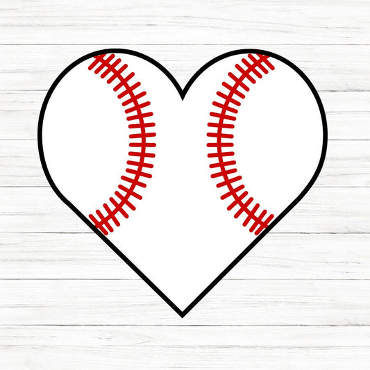 Baseball Heart SVG