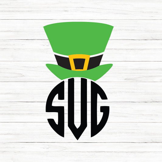 Leprechaun Monogram Hat SVG Clipart