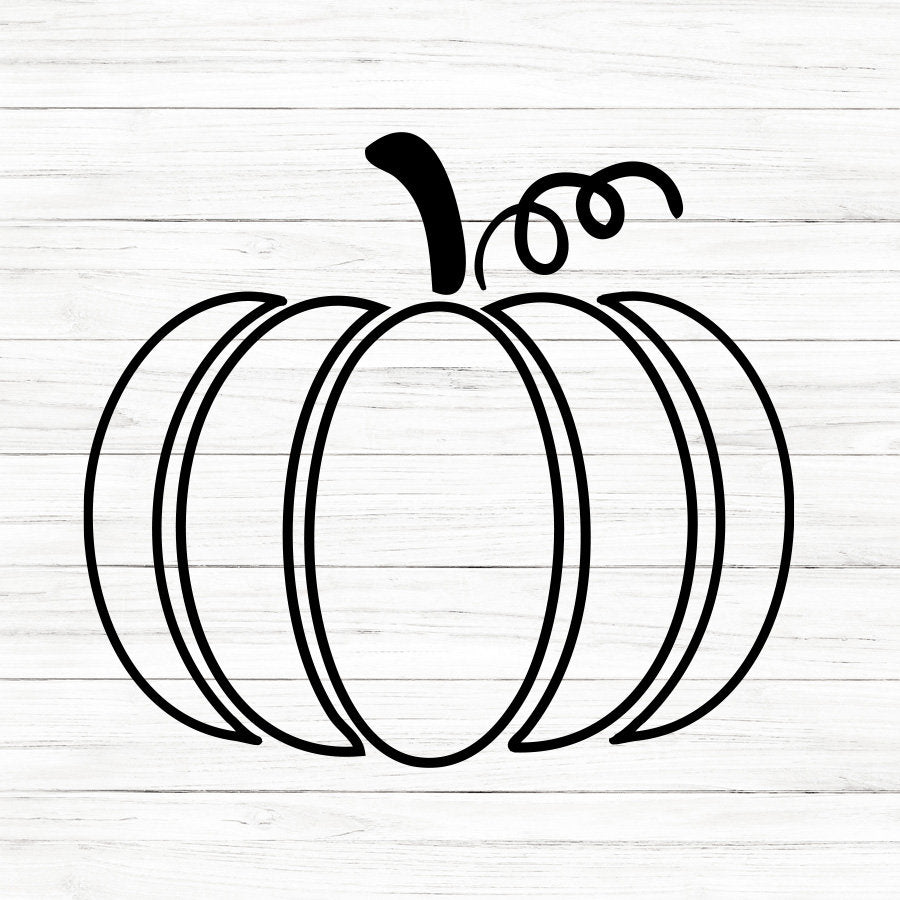 Pumpkin Outline SVG Clipart