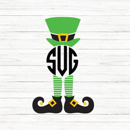 Leprechaun Monogram SVG Clipart