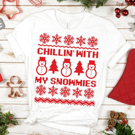 Chillin With My Snowmies SVG Saying
