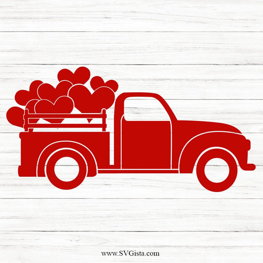 Heart Truck SVG