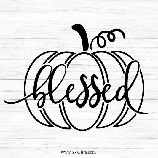 Blessed Pumpkin SVG Saying