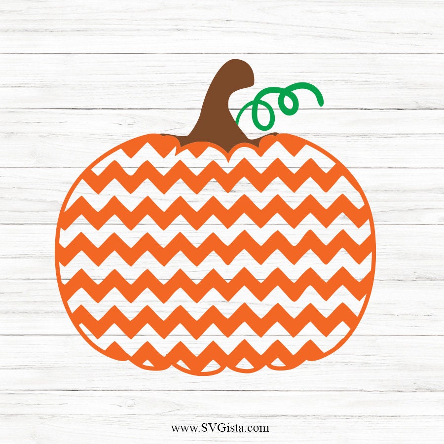 Chevron Pumpkin SVG Clipart