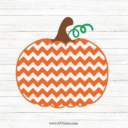 Chevron Pumpkin SVG Clipart