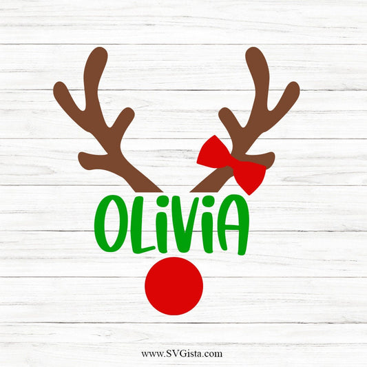Bow Antlers SVG Clipart