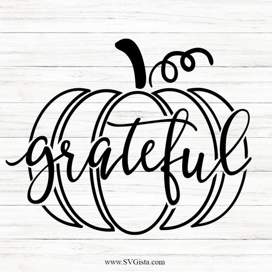 Grateful Pumpkin SVG Saying