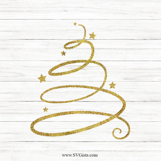 Glitter Christmas Tree SVG