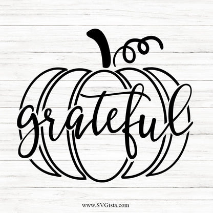 Grateful Pumpkin SVG Saying