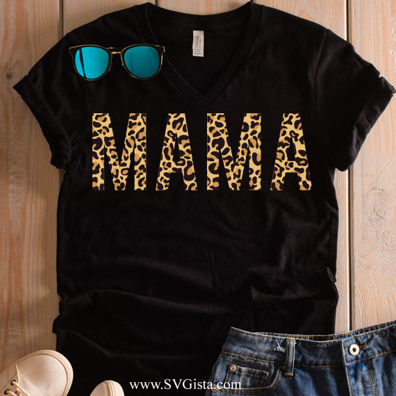Mama Leopard Print SVG Saying