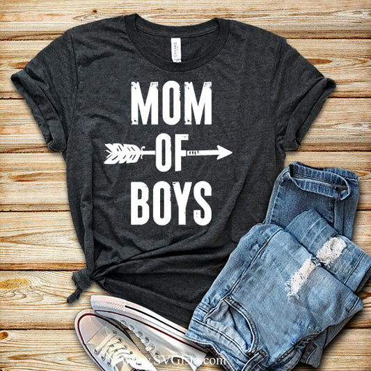 Mom Of Boys SVG Saying